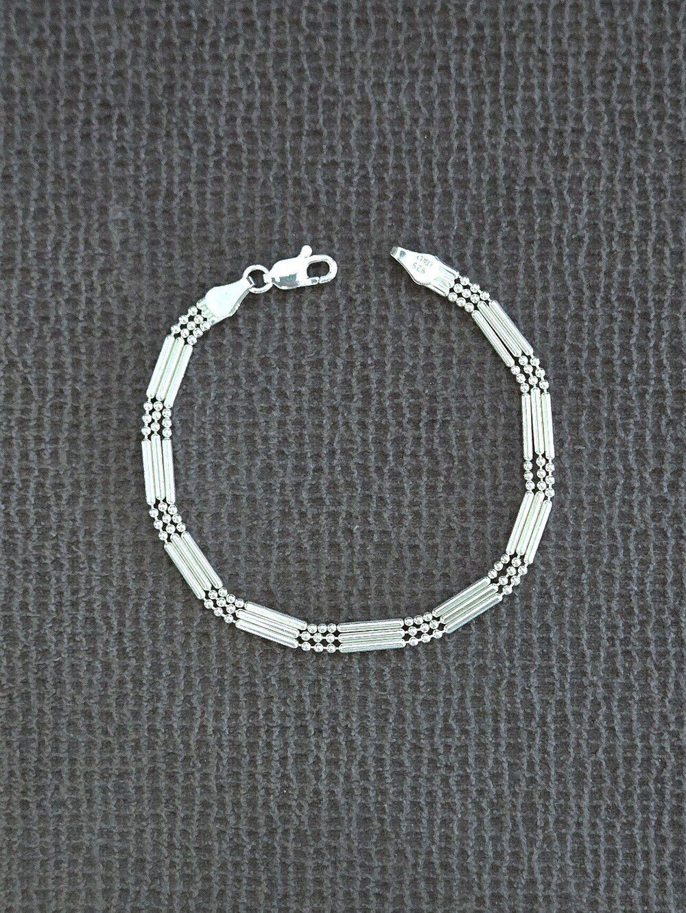Silver🤍 Bar-Bead Triple3️⃣ Strand Bracelet - NWOT - Picture 2 of 15